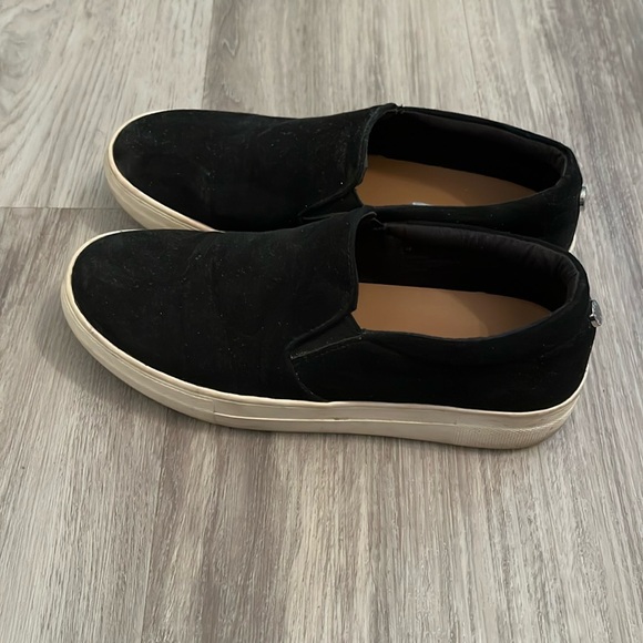 Steve Madden Black suede Platform Loafers - Picture 1 of 5